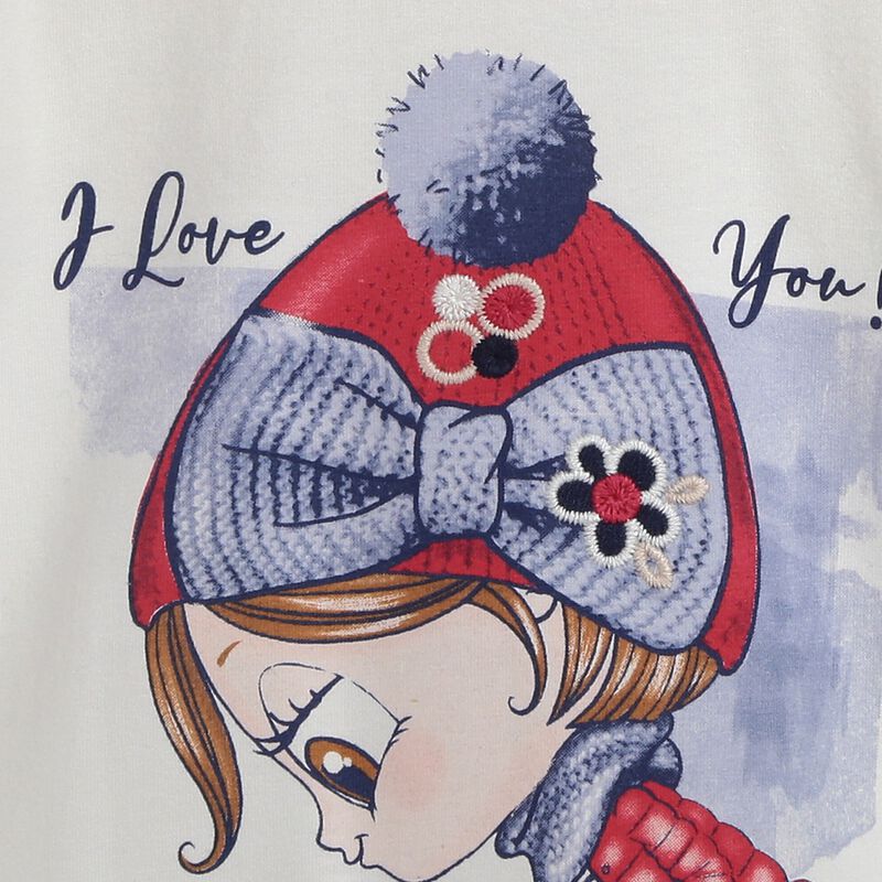 Girls Bronze Long Sleeve Knitted T-Shirt image number 2